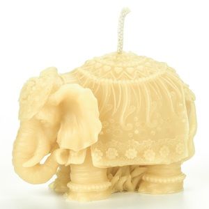 Pure beeswax elephant candle